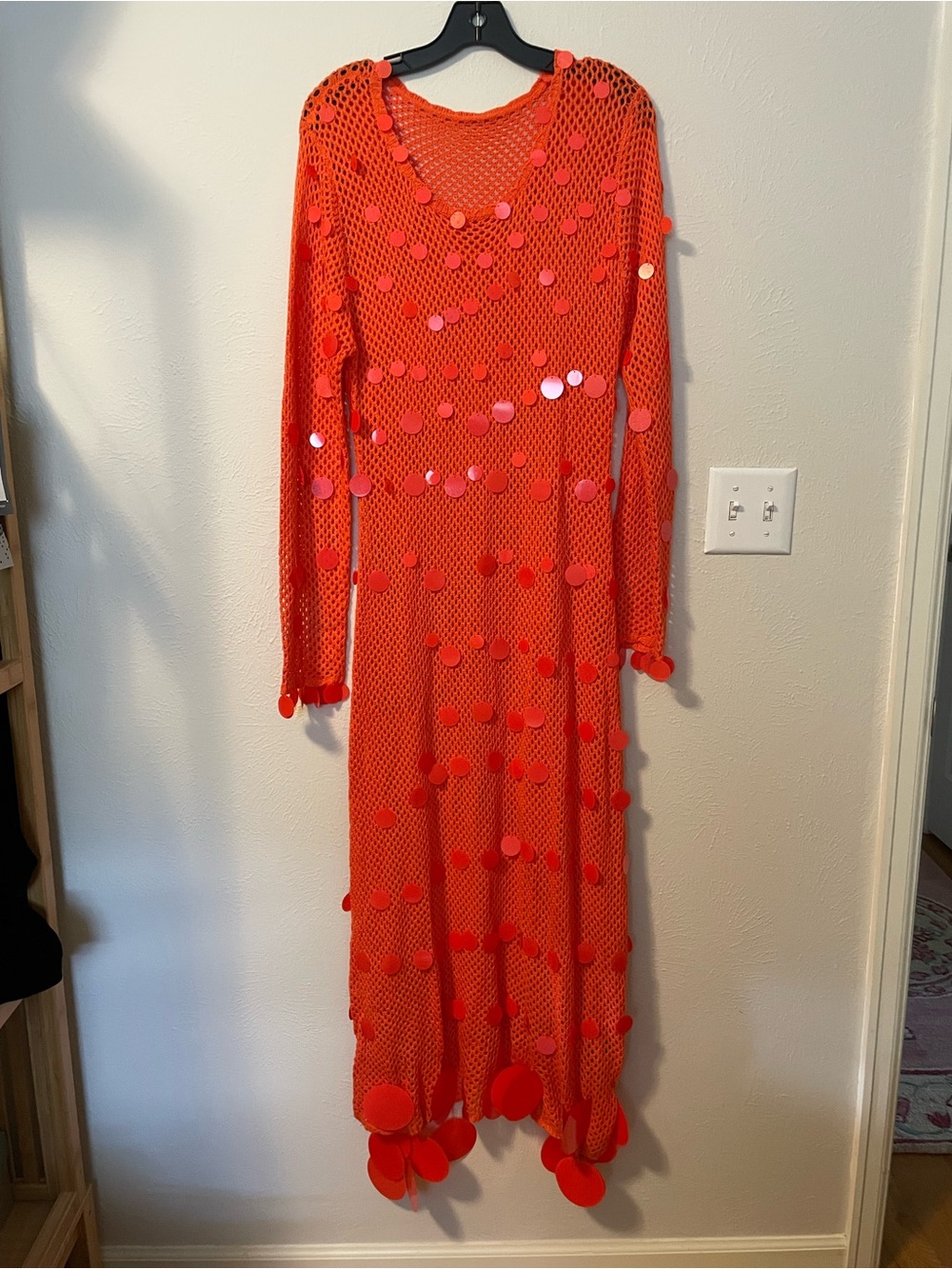 Orange 🍊 Knit Maxi Sequin Dress